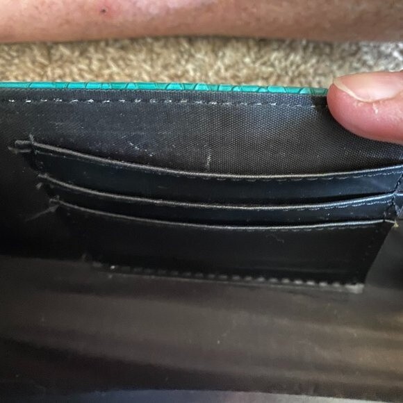 Just Solutions Boho Turquoise Animal Print Triangle Womens Crossbody Purse - Picture 11 of 12